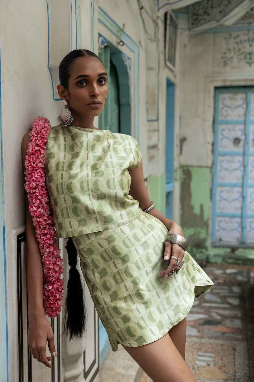 Aangan Handwoven Mini Skirt Set