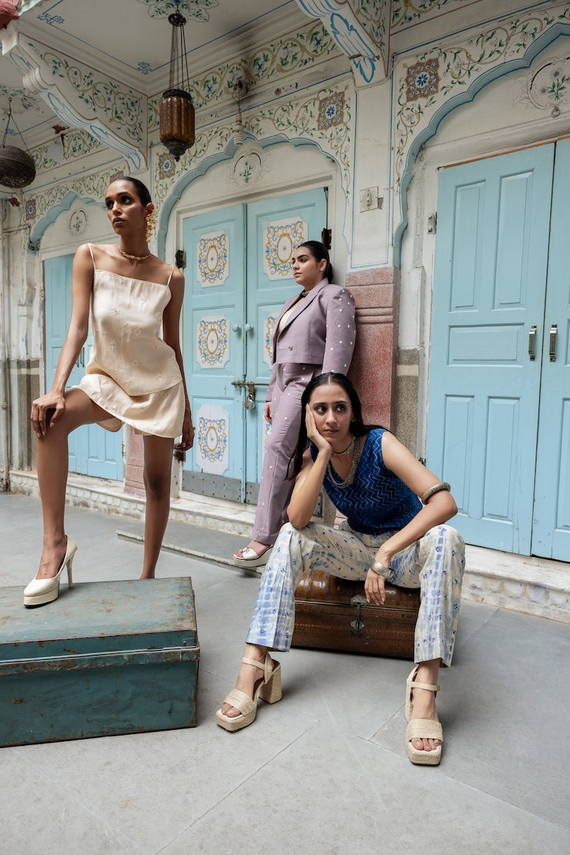 Leher Embroidered Pants