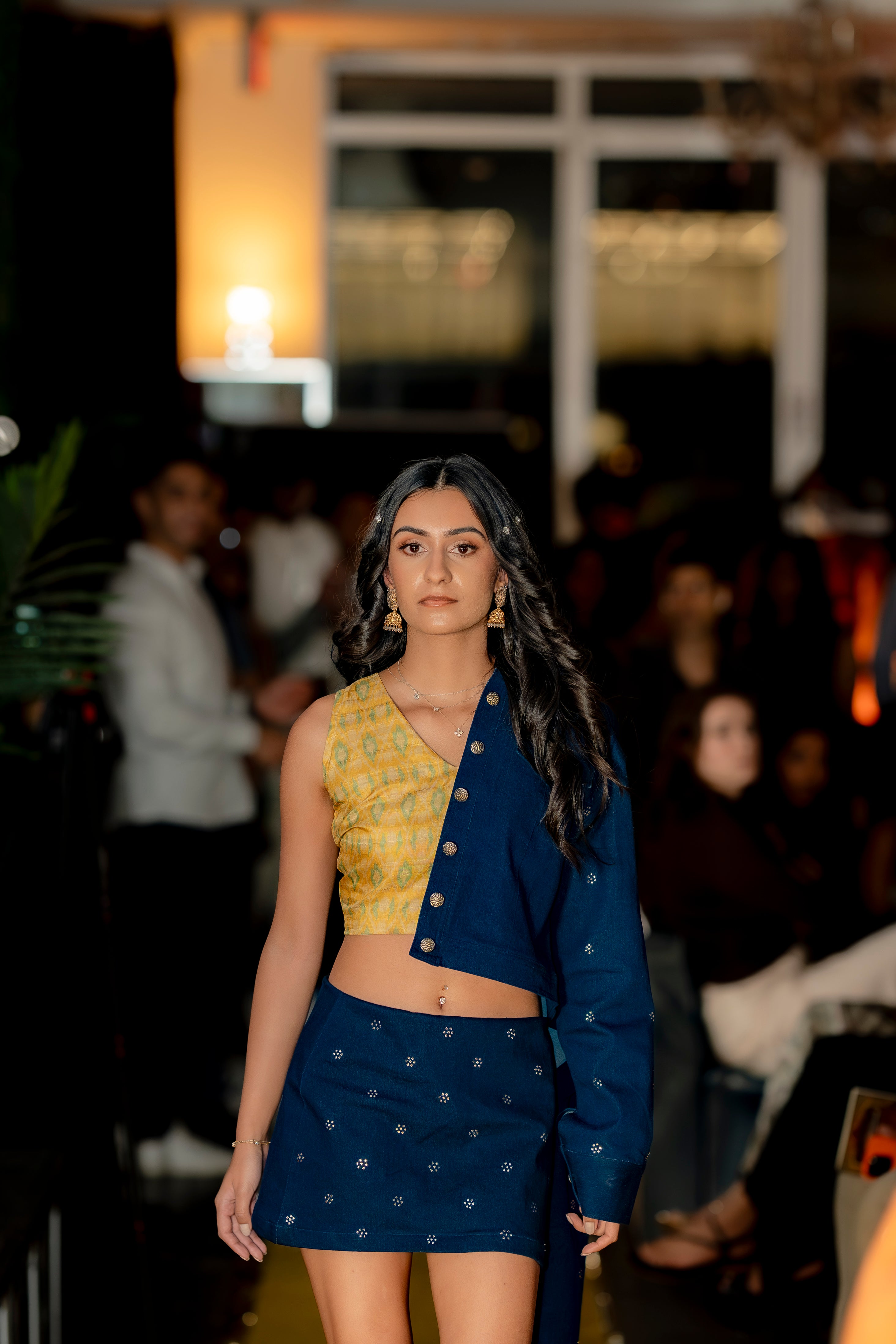 Raat Rani Embroidered Denim Coord