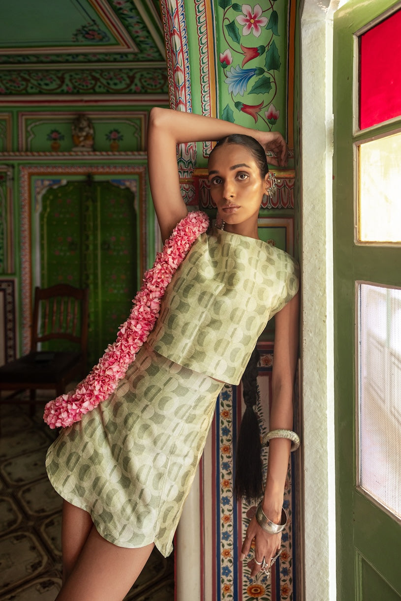 Aangan Handwoven Mini Skirt Set