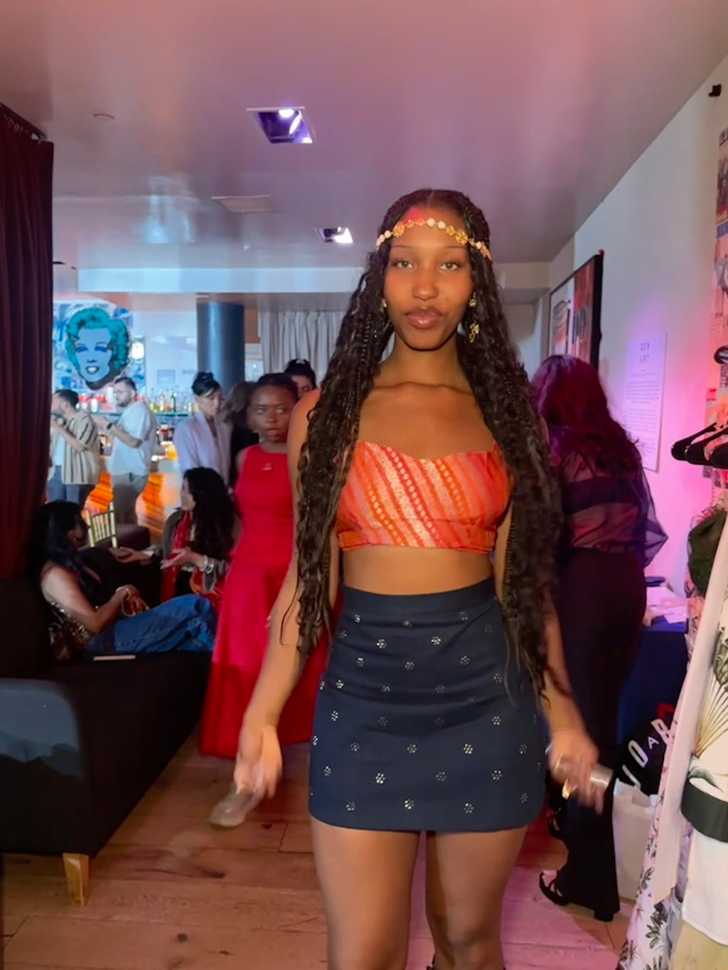 Benarasi Silk Strapless Crop Top