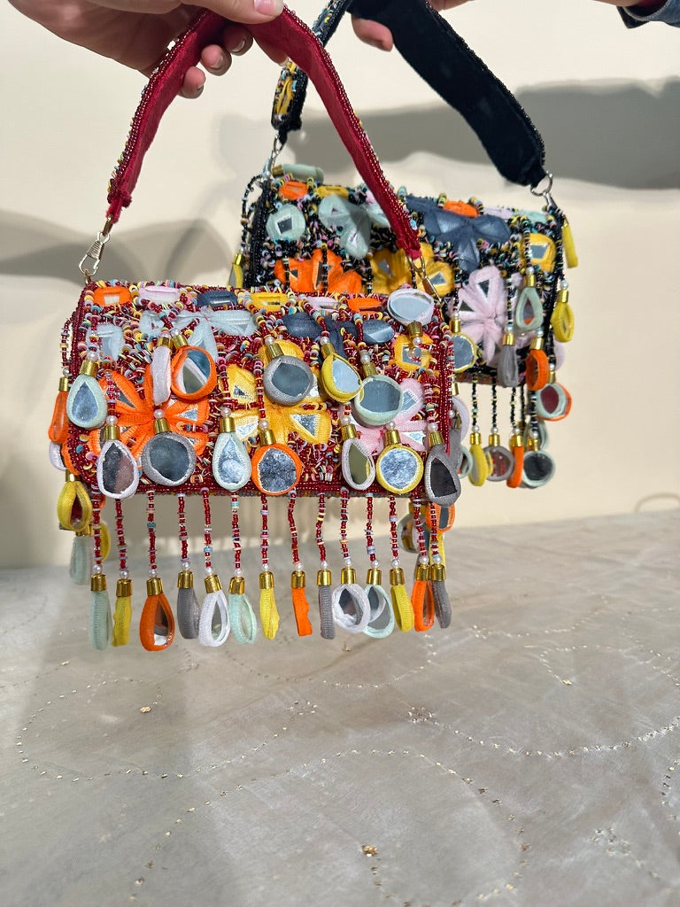 Tara Hand Embroidered Mirror Bag