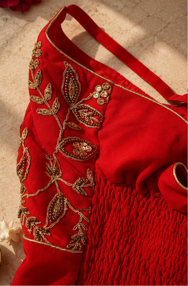 Muse Hand- Embroidered Bustier Top