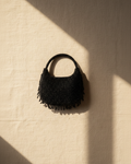 Bolso de borlas con cuentas de cristal hecho a mano