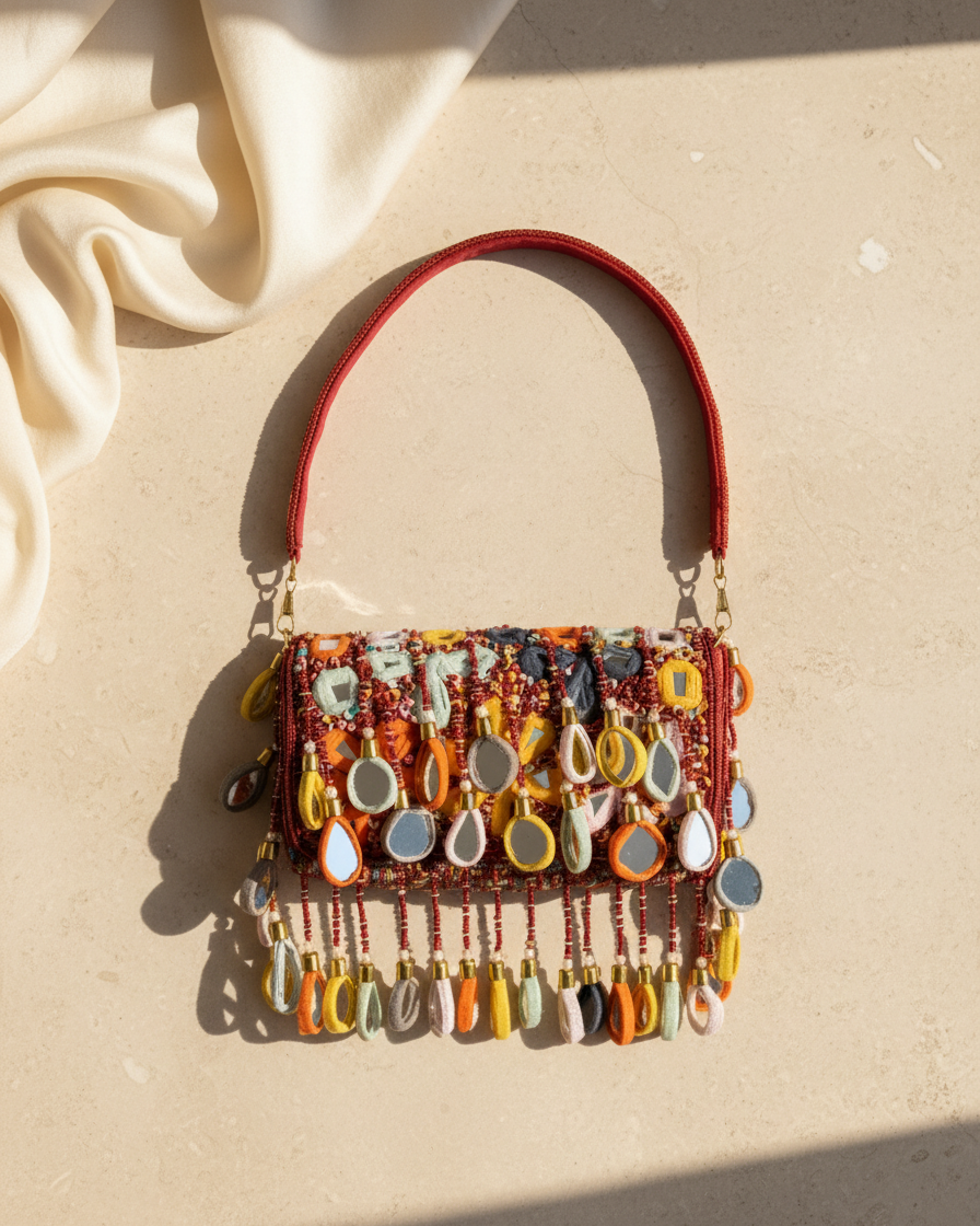 Tara Hand Embroidered Mirror Bag