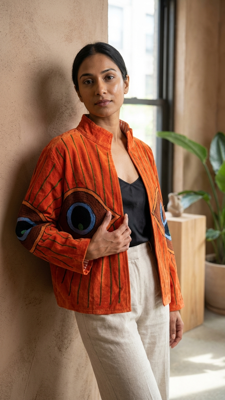 Chaqueta unisex con ojo turco