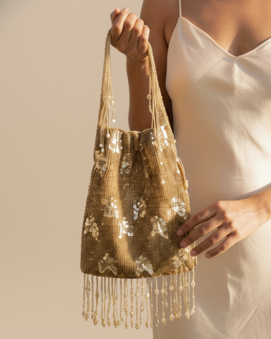 Bolso con borlas
