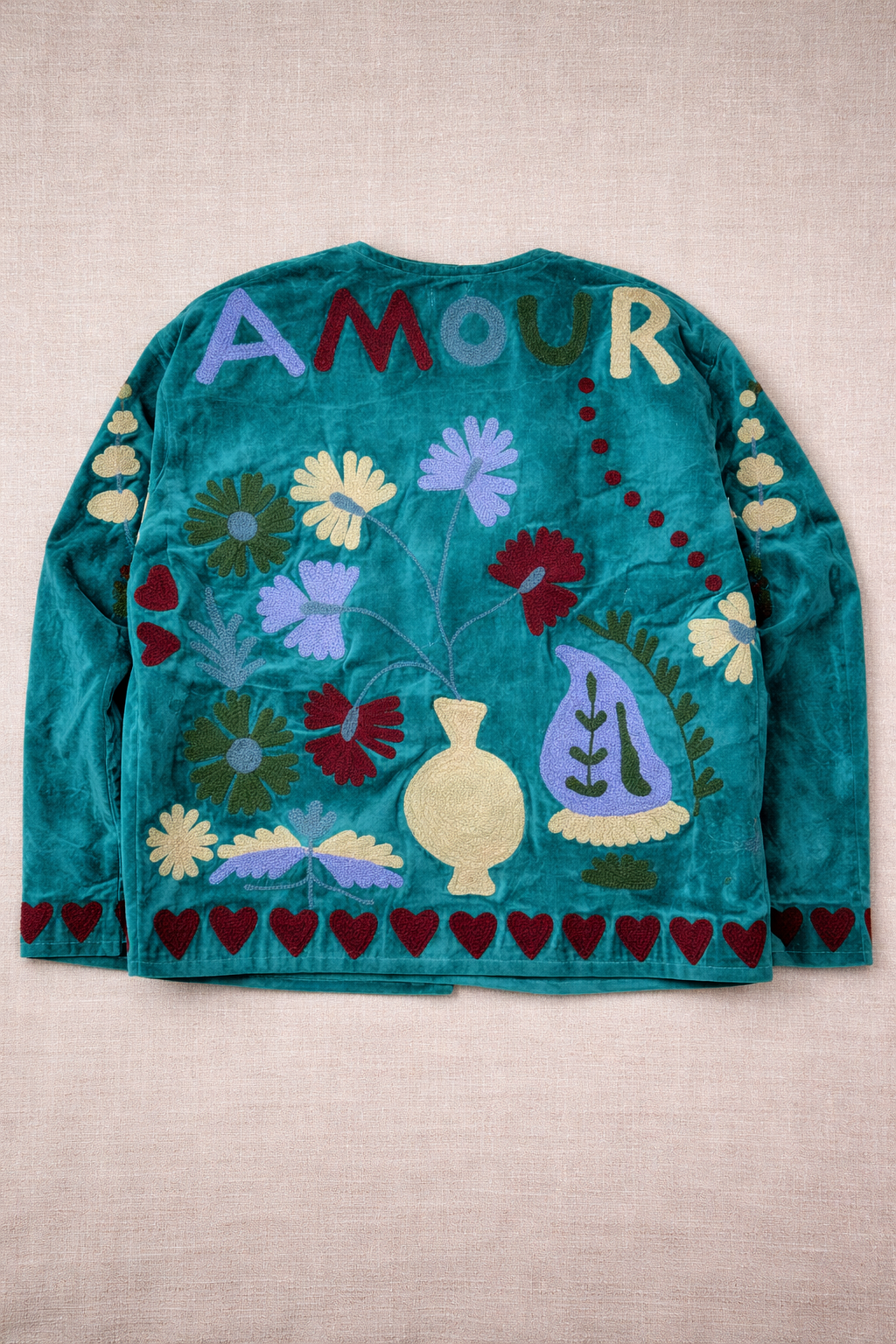 Chaqueta Reversible de Terciopelo Bordado Suzani